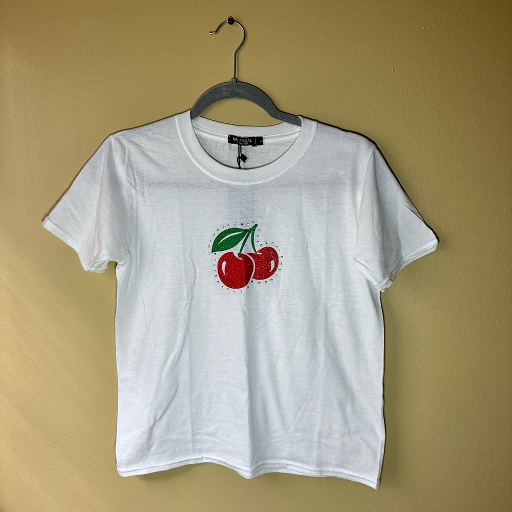Rhinestone Cherry Baby Tee